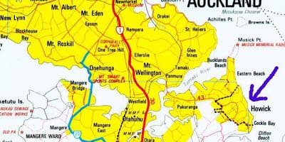 Քարտեզ Ховик, Auckland