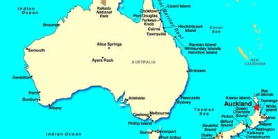 Auckland աշխարհի քարտեզի վրա